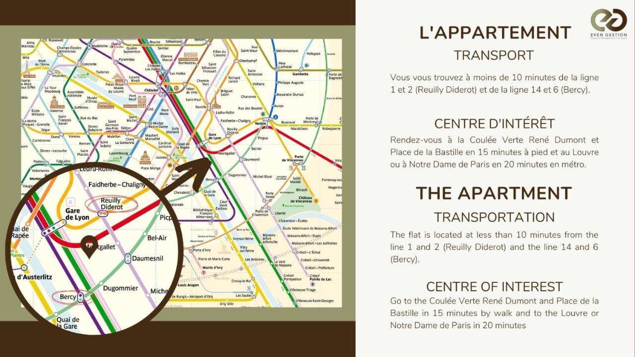 Апартаменти Appart 4Pers #Daumesnil#Gare De Lyon#Accor Arena Париж Екстер'єр фото